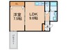 Ｇｌｉｃｉｎａ南巽ｖｉｅｎｔ 1LDKの間取り