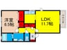 グランドソレイユ 1LDKの間取り