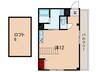 アジェント北野 1Rの間取り