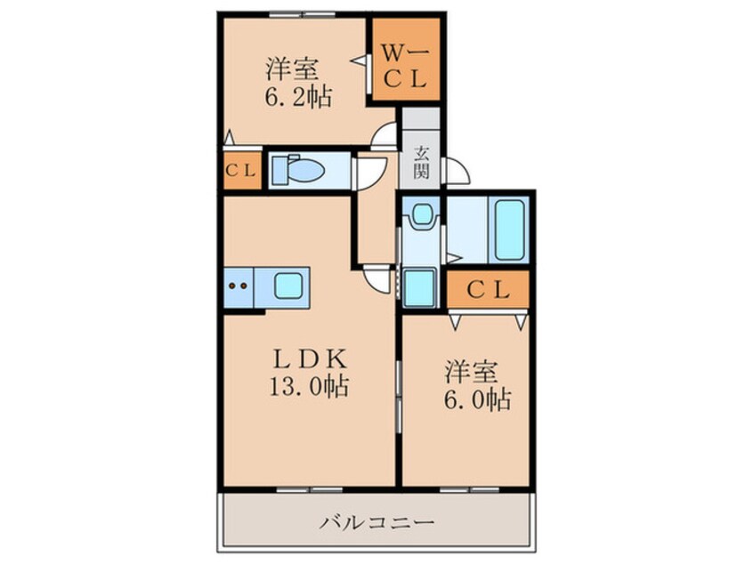 間取図 メルヴェーユB棟