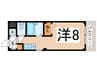 ホワイティヒラノ 1Rの間取り