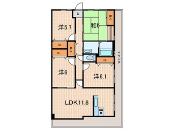 間取図 白鷹夙川マンション