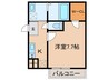 フジパレス栗山公園 1Kの間取り