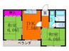 ロワイヤル千里丘10 2DKの間取り