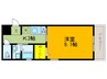 アルモニ高松北 1Kの間取り