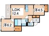 アン　シャンテ 2LDKの間取り