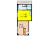 水川マンション 1LDKの間取り