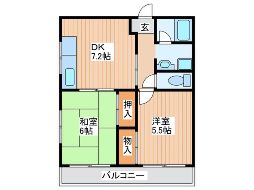 間取図 尾野ハイツ幸