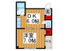 メイツ松屋町 1DKの間取り