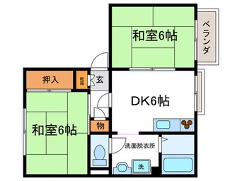 間取図 タウニ－松尾Ｂ棟