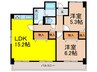 メゾン津雲台 2LDKの間取り