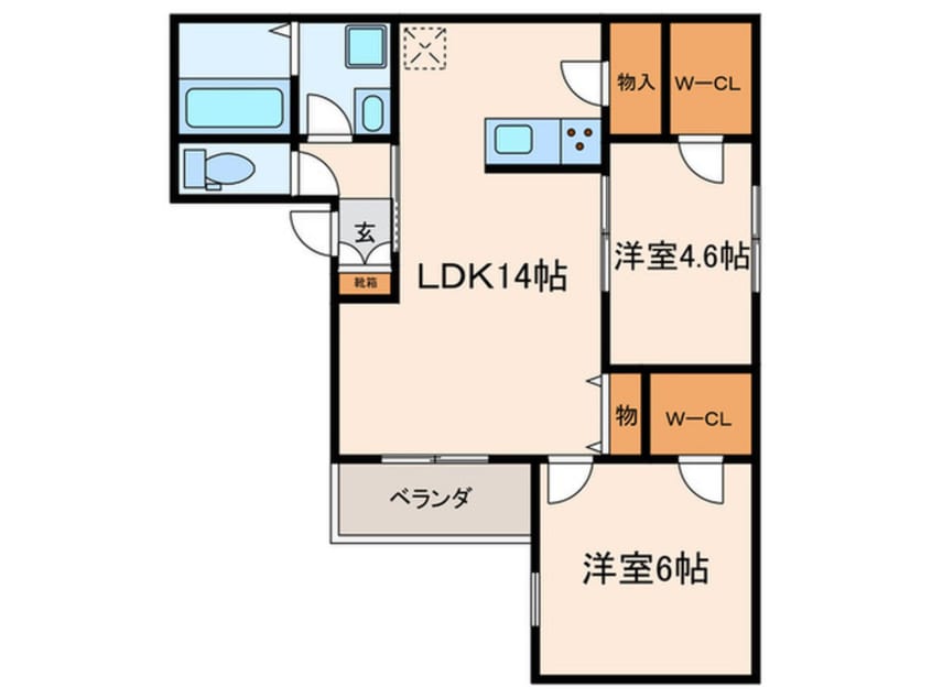 間取図 仮)Ｖａｎｔａｇｅ塚口Ⅰ