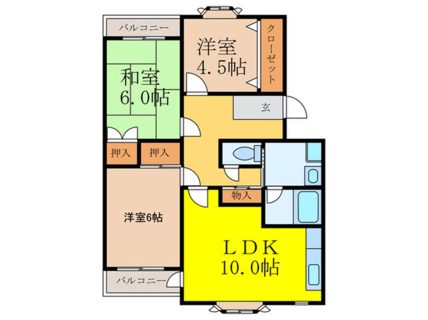 間取図 リベルテ美奈原