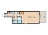 サンライズ梅小路 1Kの間取り