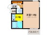 サンライズファ－スト 1Kの間取り