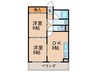 高津ゴールデンハイツ 2DKの間取り