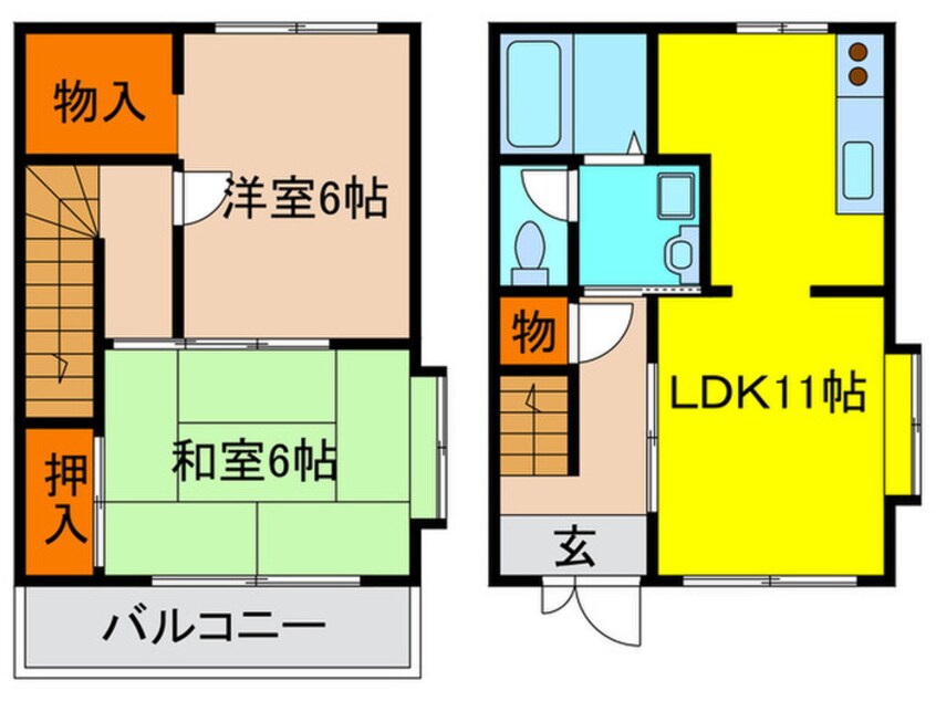 間取図 智関リバーサイド