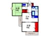 万代マンション２ 2DKの間取り