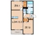 アルカンジェ 2LDKの間取り