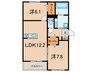 アルカンジェ 2LDKの間取り