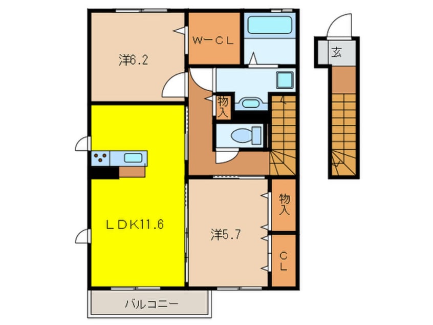 間取図 ヴィルヌーブ サンティーエ