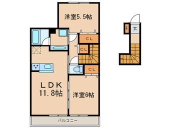 間取図 エーデルハイム南端