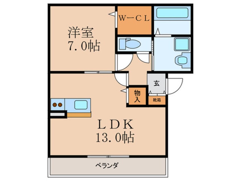 間取図 セジュ－ル上新庄