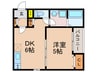 コンフォールМ 1DKの間取り