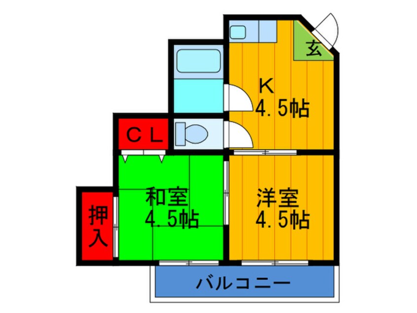 間取図 グローリーハイツ森田