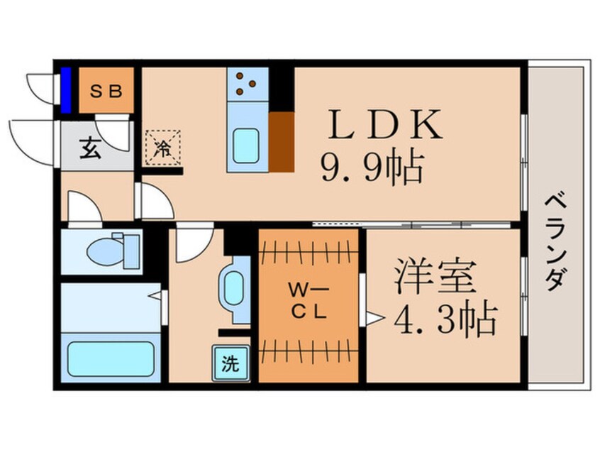 間取図 セジュ－ル神宮道