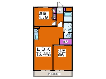 間取図 シャトーデアサヒ