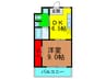 香里ヶ丘ビル 1DKの間取り