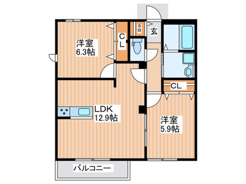 間取図 ディアコルモⅡ