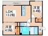 パサログランデ背戸口 2LDKの間取り
