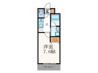 間取図 ﾍﾞﾗｼﾞｵ京都西院ｳｴｽﾄｼﾃｨ(505)
