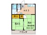 松芭ハイツ 2Kの間取り