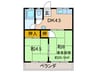 松芭ハイツ 2DKの間取り