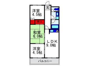 間取図 スカイハイツ緑地