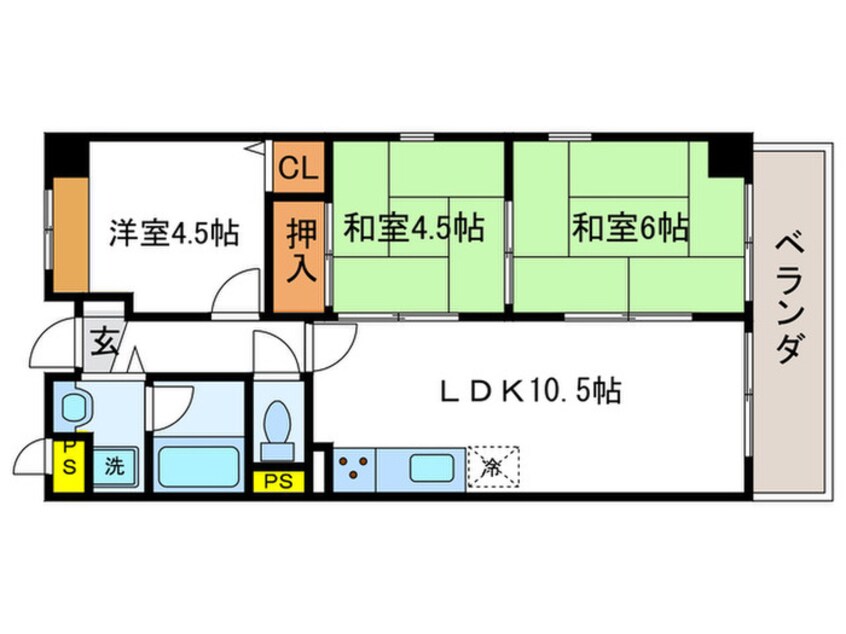 間取図 ハッピ－パレスＴ．Ｔ