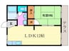 スリーゼ西向日 1LDKの間取り