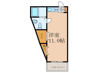 間取図 エバ－グリ－ン新大阪