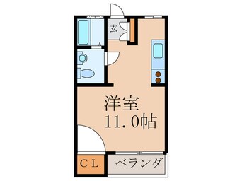 間取図 エバ－グリ－ン新大阪