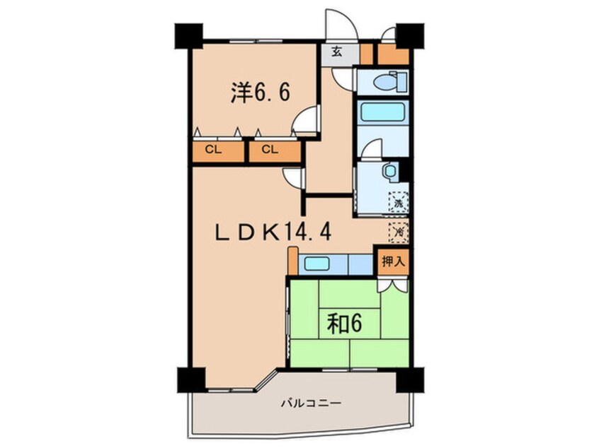 間取図 リュイ－ル桃山台