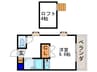 ヴィラパラディス 1Rの間取り