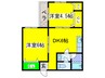 三登ハイツ 2DKの間取り