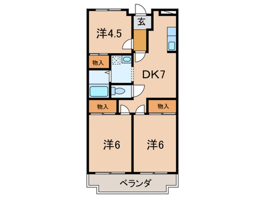 間取図 グレ－ス千鳥