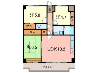 間取図 リヴィエ－ル芦屋