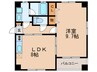 シャルムヒルズ南森町 1LDKの間取り