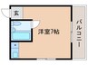 リベラールハイム 1Rの間取り
