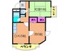 マンション花園 2DKの間取り